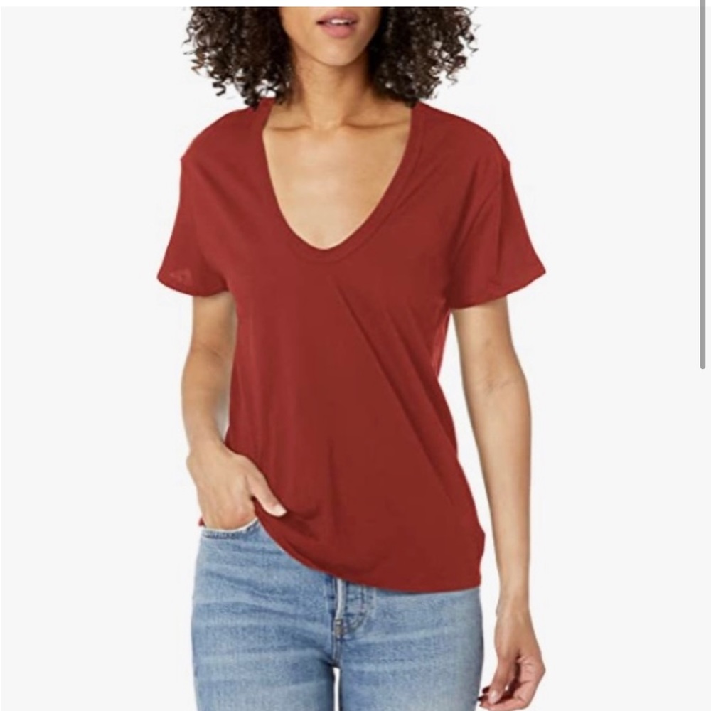 AG ADRIANO GOLDSCHMIED BURNT ORANGE TEE
